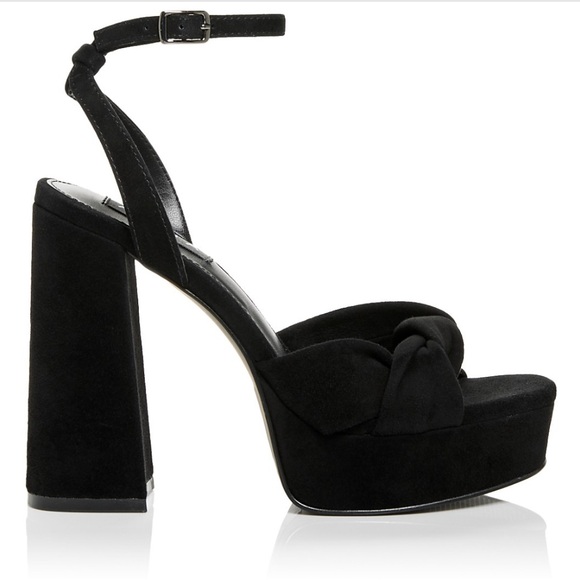 Aqua Black Block Heel Sandals - Picture 1 of 2